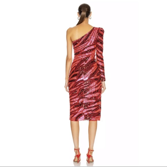 Rêve Riche Fabienne Midi Dress Red Zebra Luxury - Picture 4 of 8